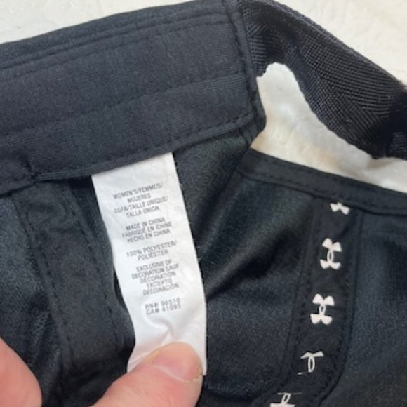 Under Armour Women's Black w/Pink Logo Adjustable Strap Cap Hat - Picture 9 of 9